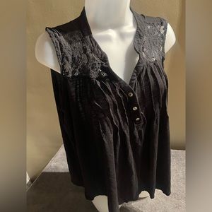 Papermoon 2XL/3XL tank top black blouse